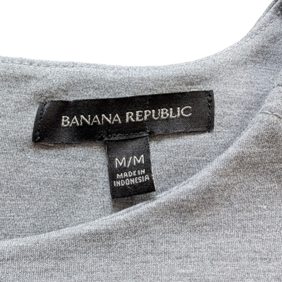 Banana Republic Ponte Pocket Shift Dress Light Grey Crew Neck Women's Medium - Picture 10 of 15